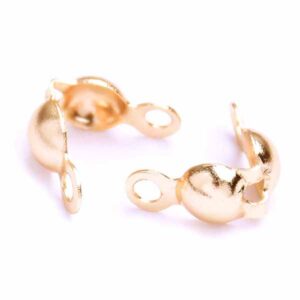 Acero Tapanudo 2 argolla 3mm Dorado (4 pzas)