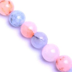 Jade Bola 6mm Mix 2 37cm aprox.  (1 tira)