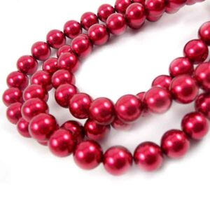 Cristal Perla 6mm 23-Rojo 41cm aprox. (1 tira)