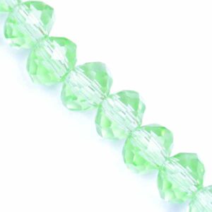Cristal Rondel Fac. 4mm E-018 Verde Manzana 42cm aprox. (1 tira)