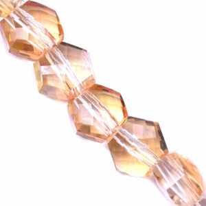 04-05 Rosenthel Cristal Fac. Hexagono 4mm Golden 21cm aprox. (1 tira)