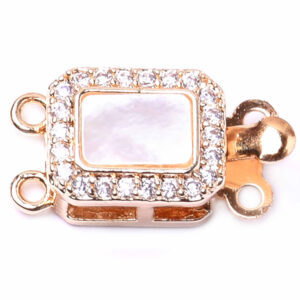Micropave Madre Perla Broche 2 Hilos Dorado (1 pza)