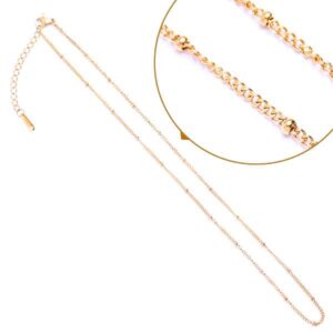 05 Chapa Cadena Armada con Bolitas 45cm 1mm(1 pza)