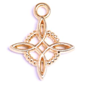 CDL 435 Chapa Oro Dije Nudo Bruja 15mm (1 pza)