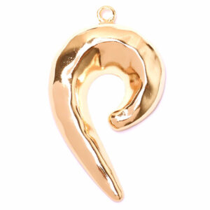 02 Chapa de Oro Dije Caracol 60mm (1 pza)