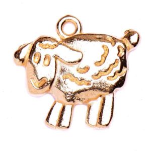 CDL202 Chapa Oro 18K Dije Borrego 16mm (1 pza)