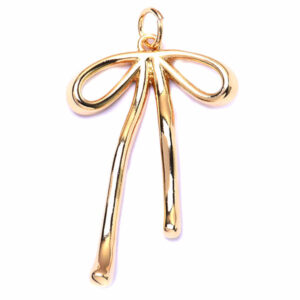 Chapa Oro Dije Moño 32mm (1 pza)