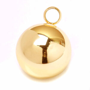 Acero Dije Bola 10mm Dorado (1 pza)