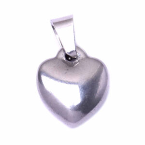 Acero Dije Corazon inflado 10mm Acero (1 pza)