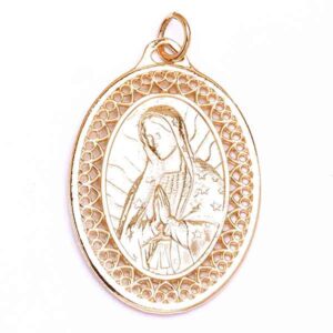 ME. Zamak DO Medalla Oval 43mm- Virgen Guadalupe (1 pza)