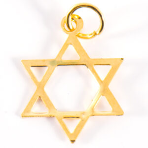 Chapa Oro Dije Estrella Israel 16mm (5 pzas)