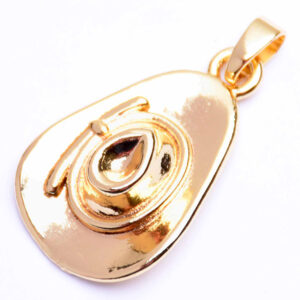 Chapa de Oro Dije Sombrero 20mm (1 pza)