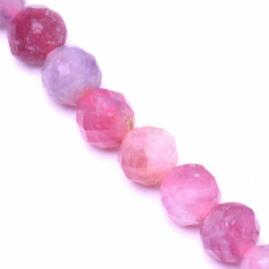 LD770 Turmalina Rosa Bola Fac 4mm (1 tira)