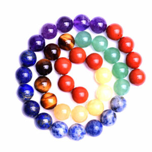 Piedras Varias 7 Chakras Bola 6mm (1 tira)