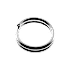 Argolla 6mm doble Plateado (10 grs)