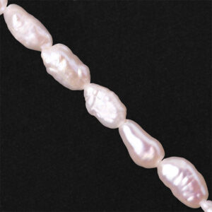 Perla de Rio Blanca Arroz 4mm- 35cm aprox (1 tira)