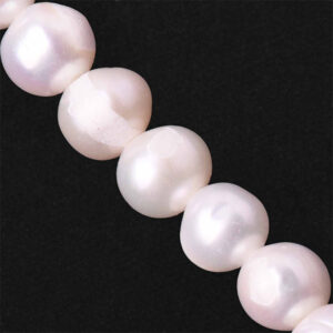 Perla de Rio Blanca Bola 5-6mm- 35cm aprox (1 tira)