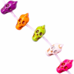 320-Howlita Multicolor Calavera 20mm-33 cm aprox (1 tira)