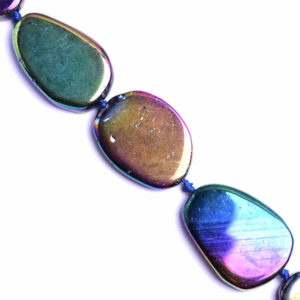 14 Hematita Irregular  Azul Metalico (1 Tira)