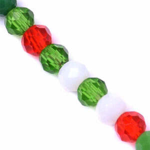 Cristal Rondel 3x4mm Mix Tricolor- 43cm aprox (1 tira)