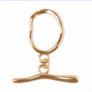 Chapa Oro Broche T Ondulado 35mm (1 pza)