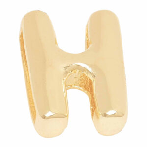 Chapa Oro Letra Transversal Inflada H - 14mm (1 pza)