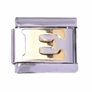 Acero Charm Italiano Letra E - 9mm  (1 pza)