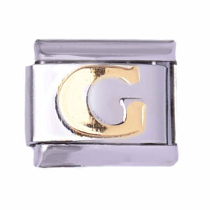 Acero Charm Italiano Letra G - 9mm (1 pza)