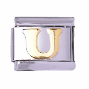 Acero Charm Italiano Letra U - 9mm  (1 pza)