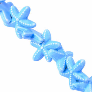 Ceramica Cuenta Estrella Mar Celeste 19mm -16cm (1 tira)