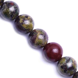 Jaspe Sangre Dragon Bola 8mm (1 tira)