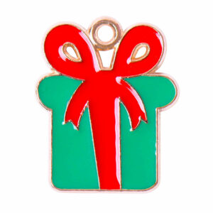 Esmalte Navidad Dije Regalo 17mm (1 pza)
