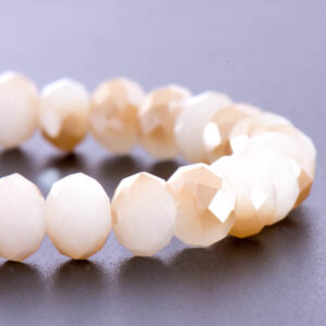 Cristal Rondel Fac. 8mm D-071 Beige/Champagne-41 cm aprox (1 tira)