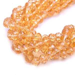 Cristal Rondel Fac. 10mm D15-Golden- 41cm aprox  (1 Tira)