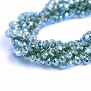 Cristal Rondel Fac. 8mm D45-Verde Vitral (1 tira)