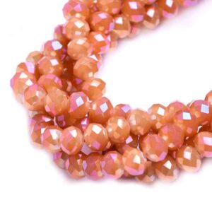 Cristal Rondel Fac. 8mm D59-Chedron Opalo AB (1 Tira)