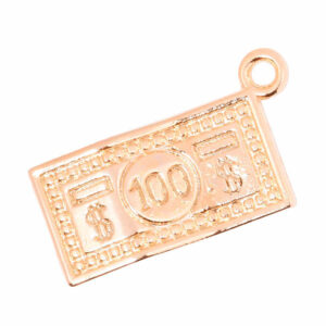 CDL Chapa Oro Dije Billete 15mm (2 pza)
