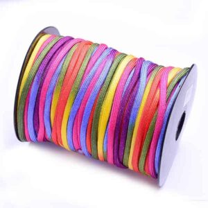 Cordon Paracord 4mm- 50m Arcoiris Fuerte (1 mto)