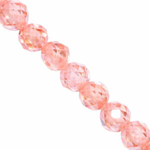 Zirconias Bola Fac. 4mm Champagne- 18cm aprox (1 tira)