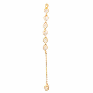 Micropave #2 Dije Corazones 10cm Dorado (1 pza)