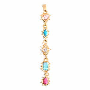 Micropave #4 Dije  Ojo/Gota/Corazon 5cm Dorado (1 pza)