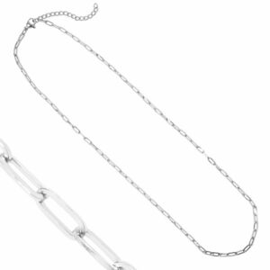 Acero Cadena Rectangulo 5x2mm- 45cm+5cm Acero (1pza)