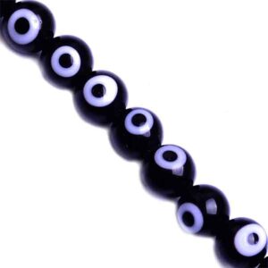 Cristal Ojos Turcos Bola 6mm 04-Negro (1 tira)