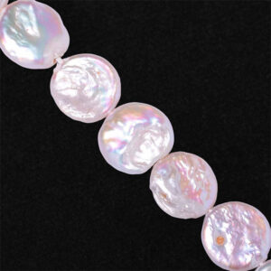 LDP Perla Cultivada Blanca  Disco 15mm - 18cm aprox (1 tira)