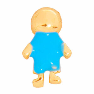 Chapa Oro Esmalte Niño 9mm (1 pza)