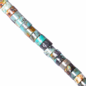 LD826 Turquesa Africana Heishe 2x4mm -38cm aprox (1 tira)