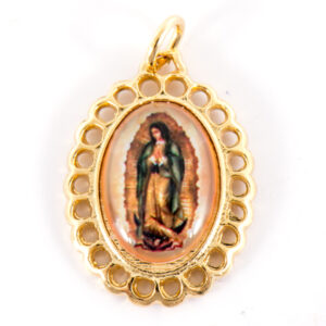 ME. Zamak DO Medalla Greca 1 19mm-Cuerpo Virgen Gpe. (1 pza)