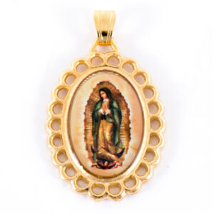 ME. Zamak DO Medalla Greca 2 27mm-Cuerpo Virgen Gpe. (1 pza)