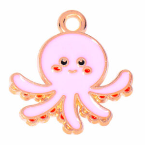 Esmalte Dije Pulpo Rosa 14mm (1 pza)