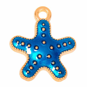 Esmalte Dije Estrella de Mar Azul 8mm (1 pza)